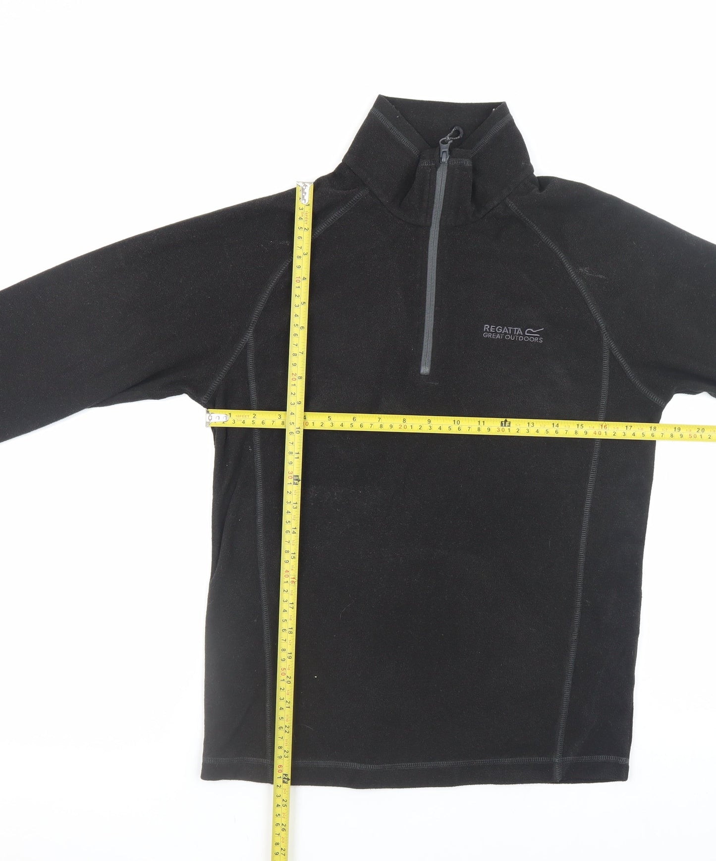 Regatta Men's Black Fleece Half Zip Pullover Sweatshirt Size S
