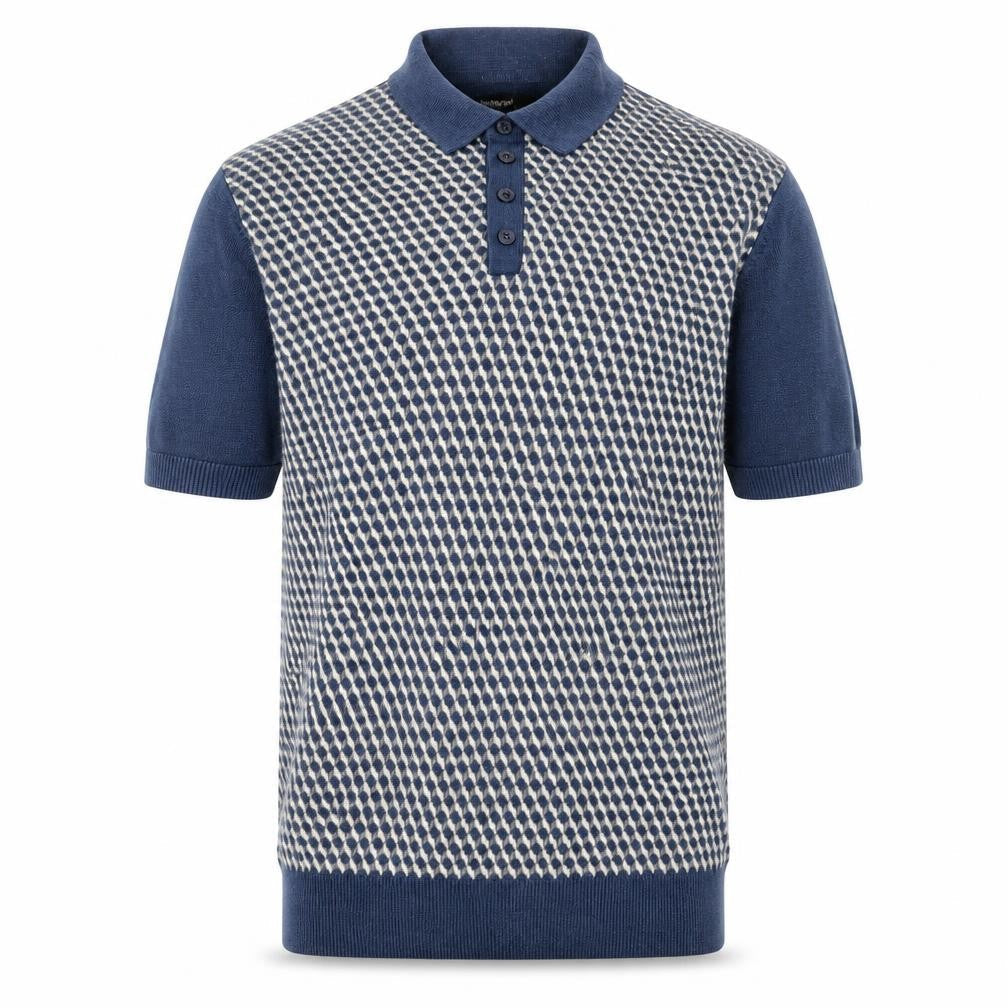 Marks & Spencer Autograph Men's Blue Slim Fit Silk Blend Polo Shirt L