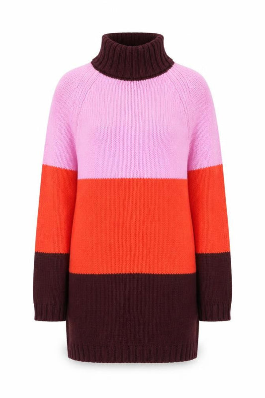 Ann Taylor Womens Multicoloured XS Knit Roll Neck Jumper Dress