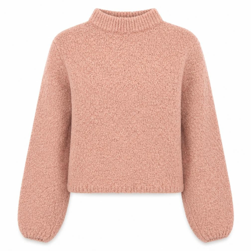 Vila Womens Pink Mock Neck Chunky Knit Pullover Jumper XS