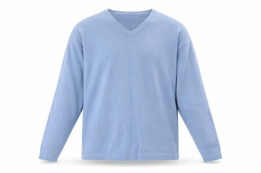Gap Men's Blue Cotton V-Neck Pullover Jumper Size L