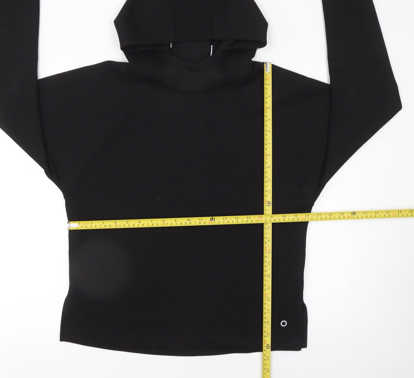 Marks and Spencer Womens Black Size 12 Pullover Hoodie Sweatshirt