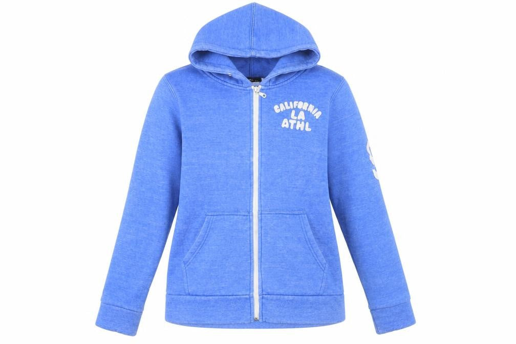 Exhibit Womens Blue Full Zip Hoodie Size 14 California Print