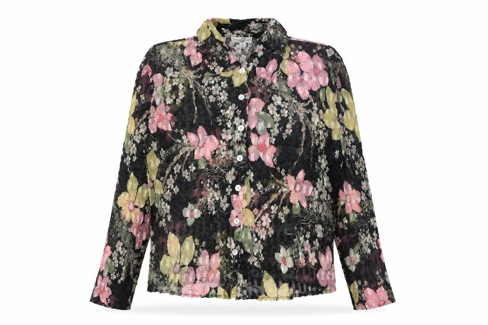 Phase Eight Women's Multicoloured Floral Button-Up Blouse Size M