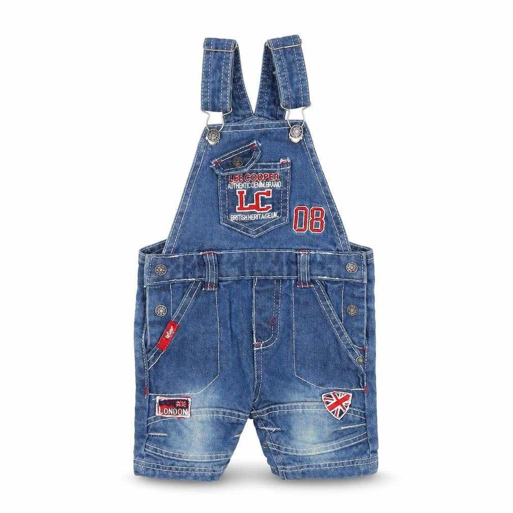 Lee Cooper Boys Blue Denim Romper 3-6 Months Adjustable Dungaree Style