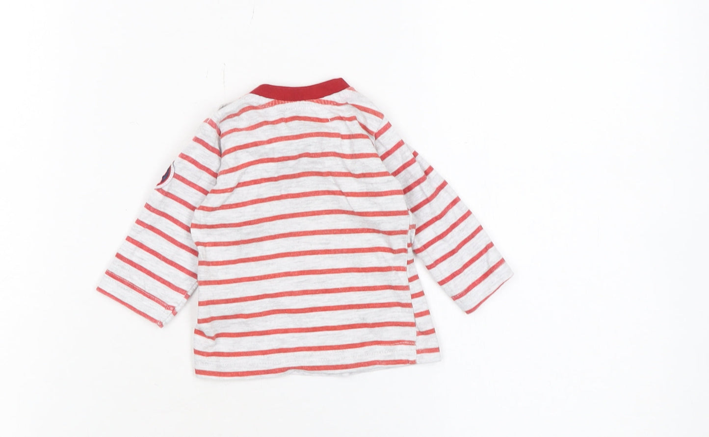 Lee Cooper Unisex Baby Red Striped Long Sleeve T-Shirt 3-6 Months Cotton