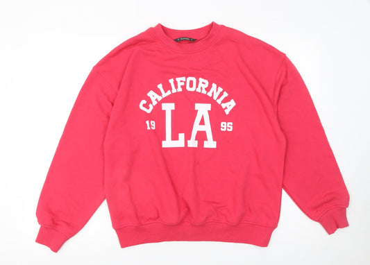 Dunnes Women’s Pink California LA 1995 Pullover Sweatshirt Size S