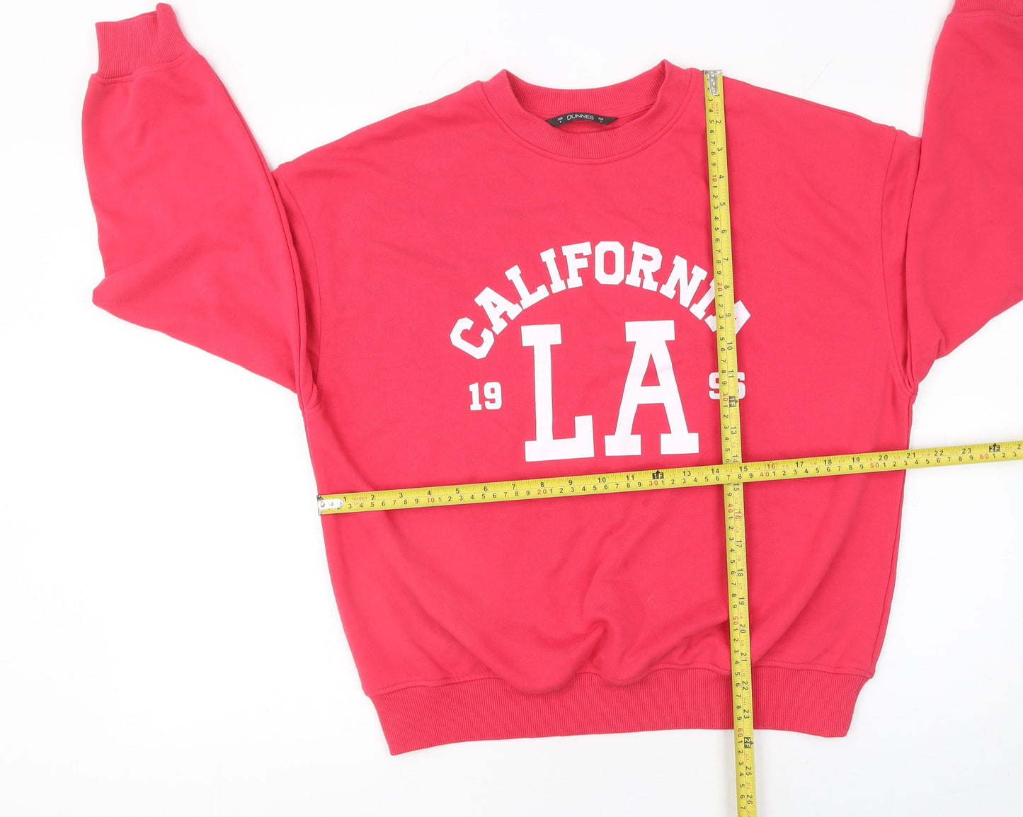 Dunnes Women’s Pink California LA 1995 Pullover Sweatshirt Size S
