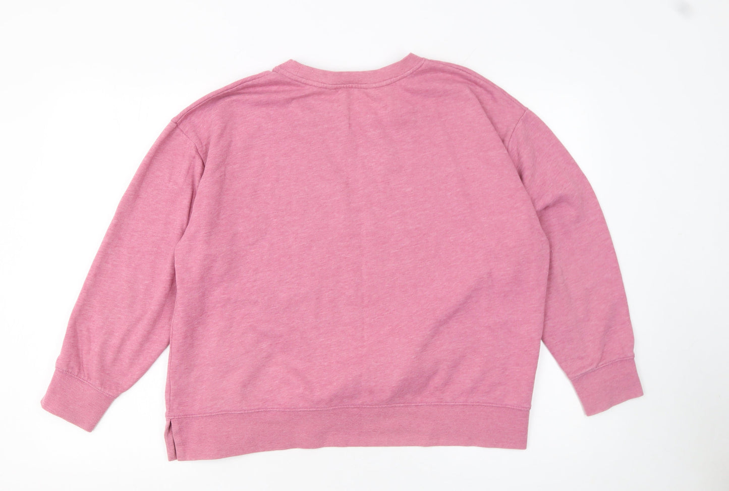 St. Bernard for Dunnes Stores Womens Pink Crew Neck Pullover Sweatshirt Size L