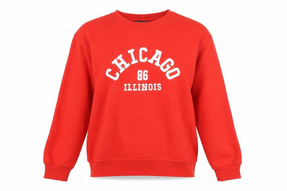 Dunnes Women’s Red Chicago 86 Illinois Pullover Sweatshirt Size S
