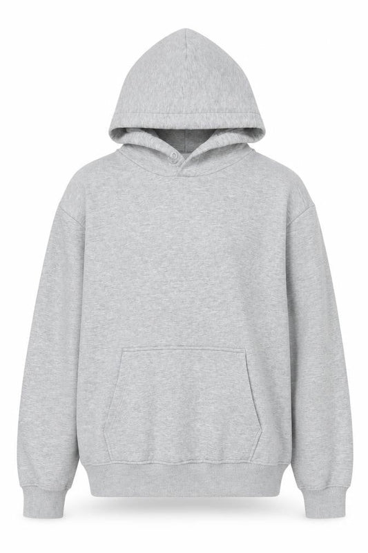 Zara Women Grey Pullover Hoodie L Cotton Blend Casual Warm