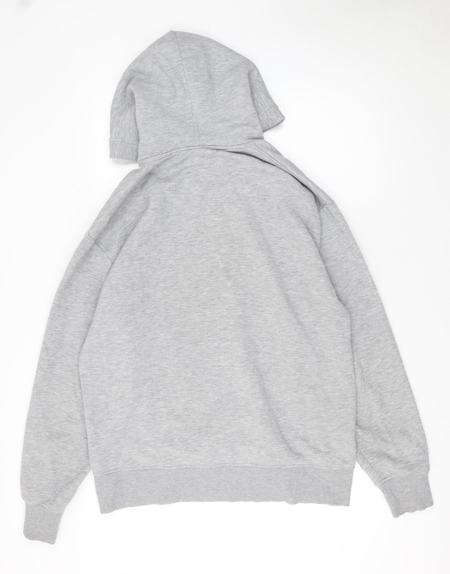 Zara Women Grey Pullover Hoodie L Cotton Blend Casual Warm