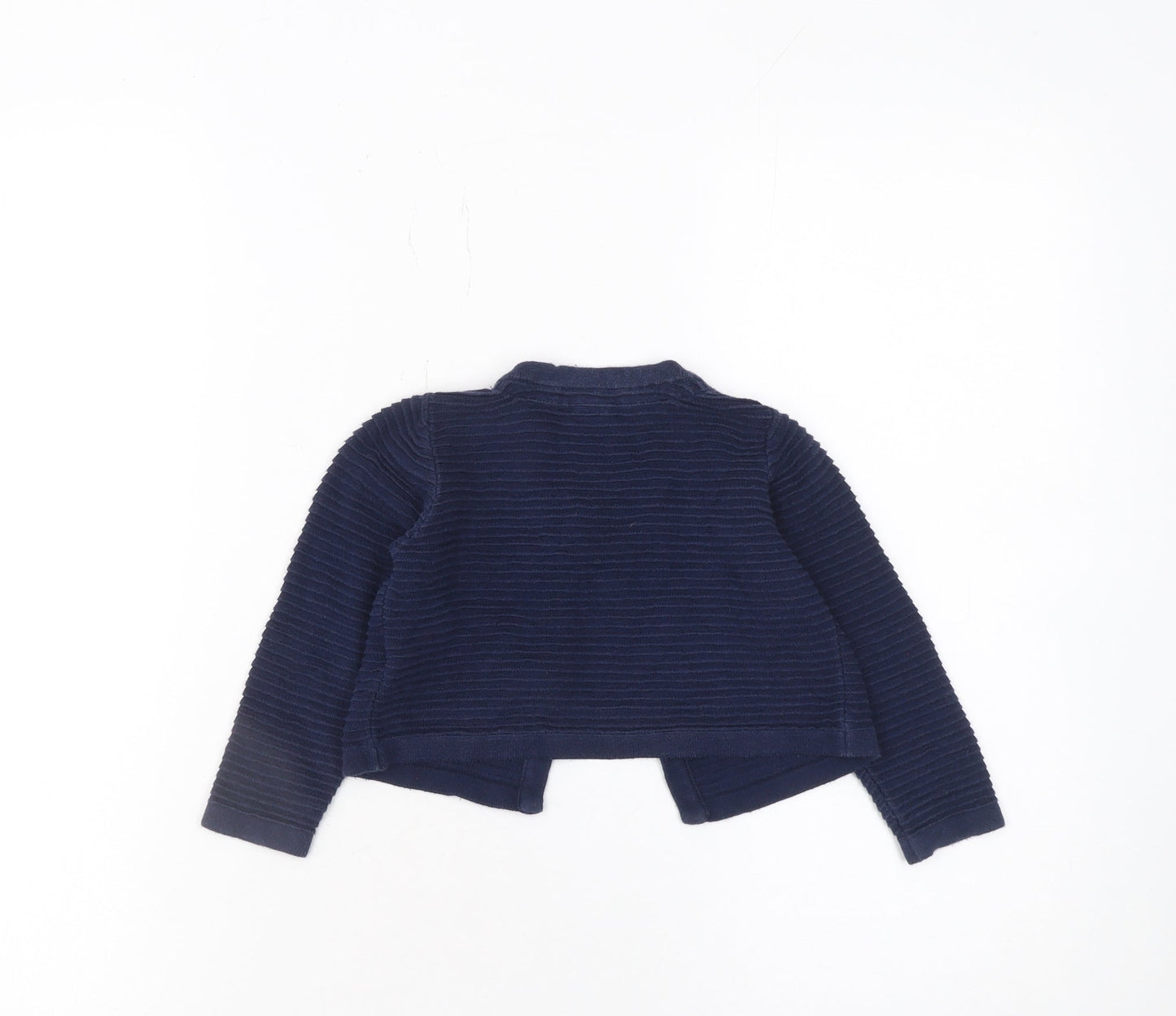 Jasper Conran Girls Blue Cotton Bow Knit Cardigan 18-24 Months