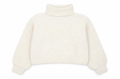 915 Girls Beige Acrylic Blend Roll Neck Jumper Age 12-13 Years