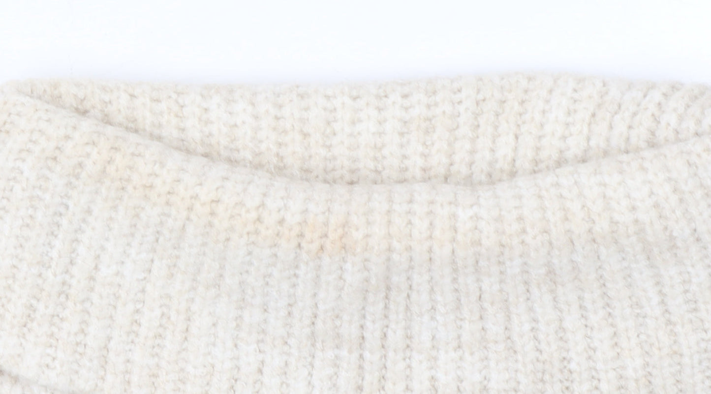 915 Girls Beige Acrylic Blend Roll Neck Jumper Age 12-13 Years