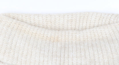 915 Girls Beige Acrylic Blend Roll Neck Jumper Age 12-13 Years