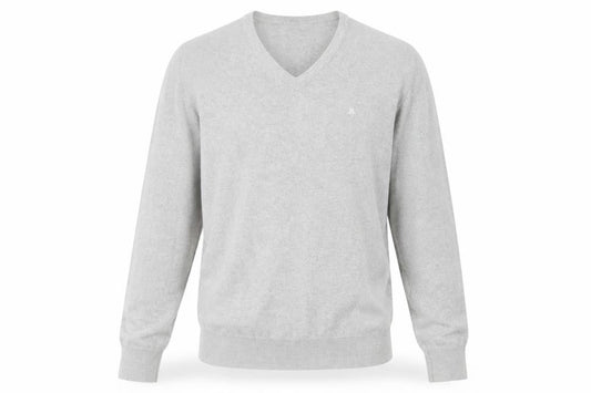 J.Lindeberg Men’s Grey V-Neck Cashmere Jumper Size M
