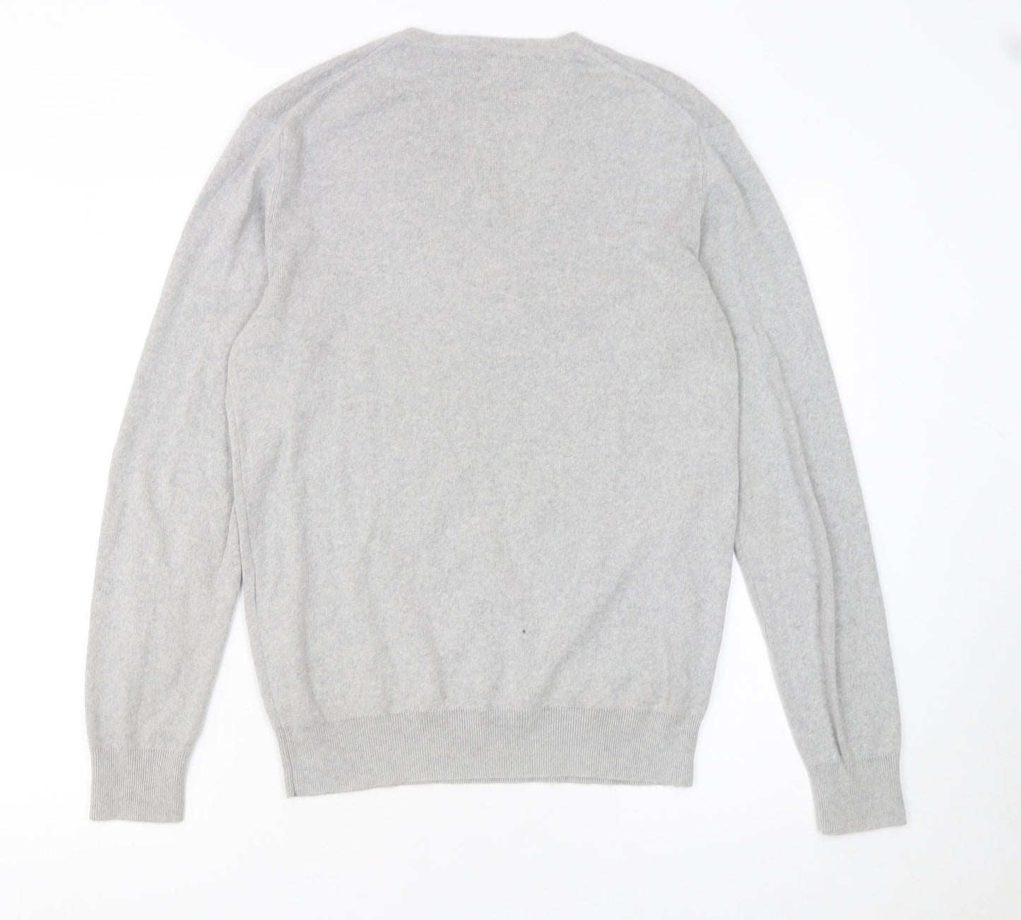 J.Lindeberg Men’s Grey V-Neck Cashmere Jumper Size M