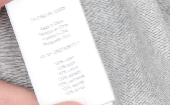 J.Lindeberg Men’s Grey V-Neck Cashmere Jumper Size M