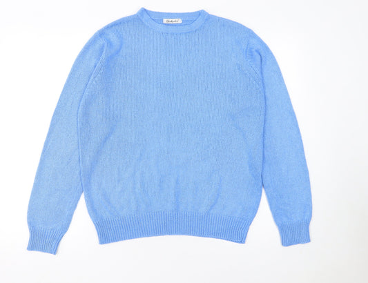 Berkertex Women Blue Acrylic Knit Pullover Jumper Size 14