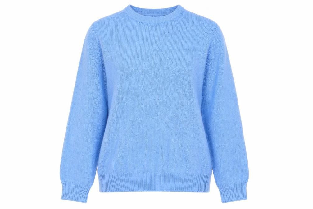 Berkertex Women Blue Acrylic Knit Pullover Jumper Size 14