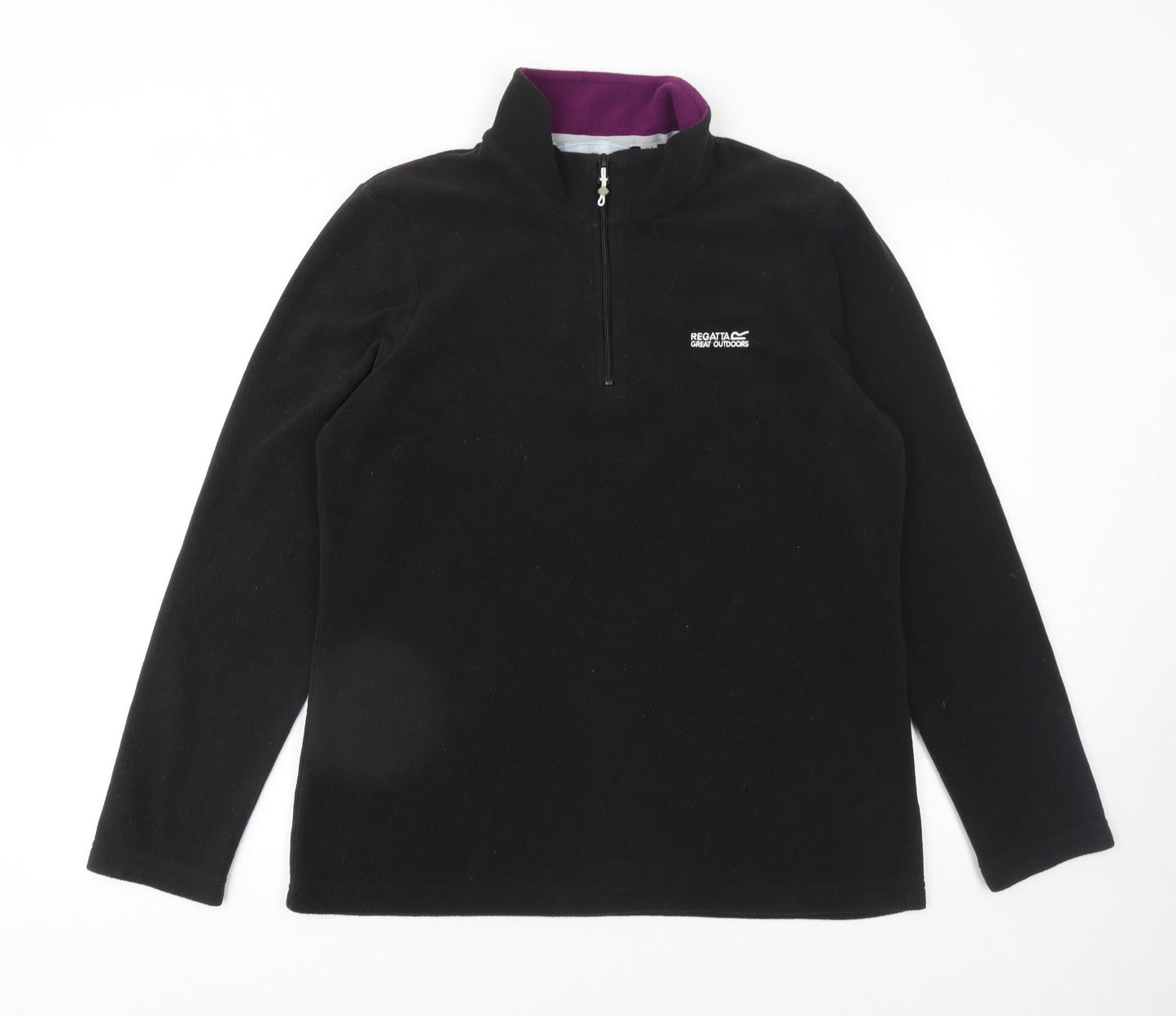 Regatta Great Outdoors Womens Black Fleece 1/2 Zip Pullover UK 14