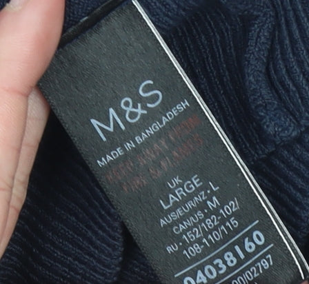Marks and Spencer Women’s Blue Acrylic Knit Long Sleeve Cardigan L