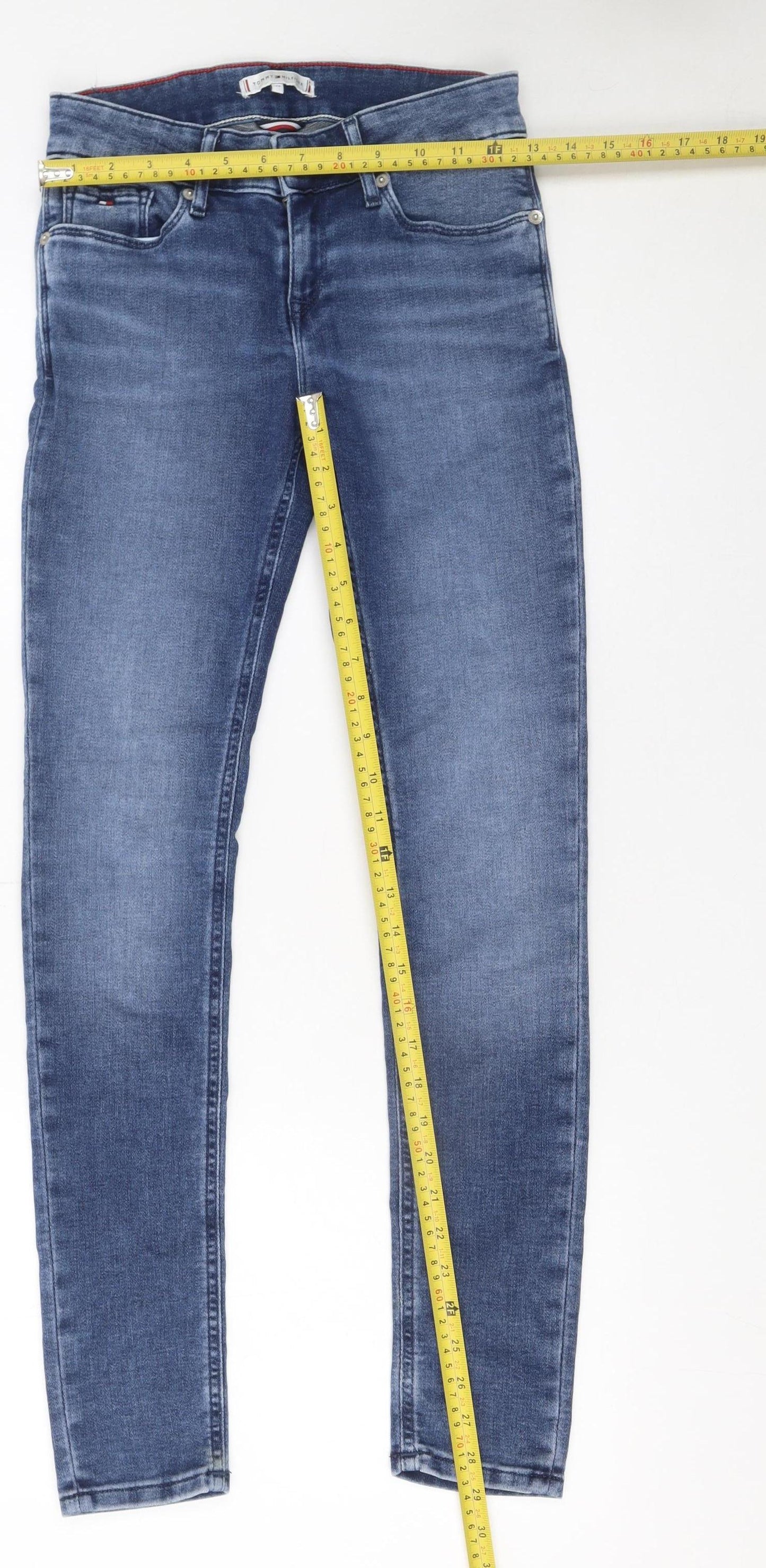 Tommy Hilfiger Boys Blue Skinny Jeans Size 164 Slim Fit Denim
