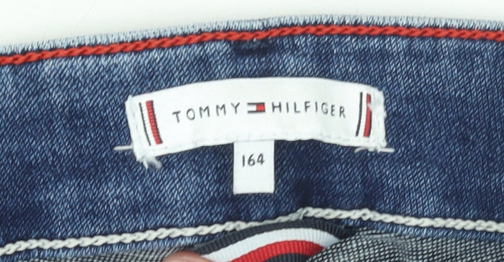Tommy Hilfiger Boys Blue Skinny Jeans Size 164 Slim Fit Denim