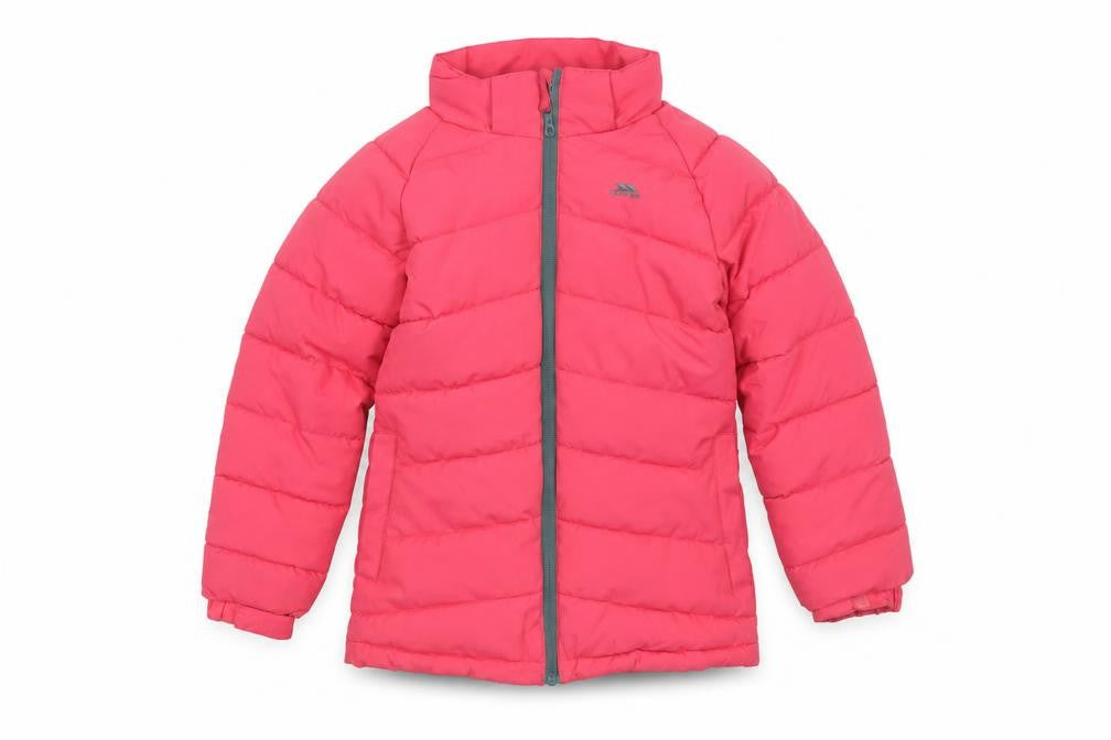 Trespass Girls Pink Waterproof Puffer Jacket 7-8 Years Winter Coat