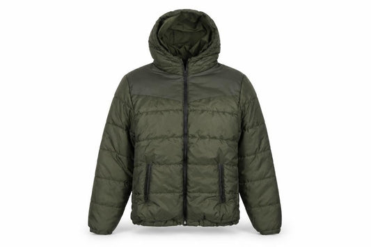 Rising Womens Green XL Puffer Jacket Hooded Full Zip Winter Coat