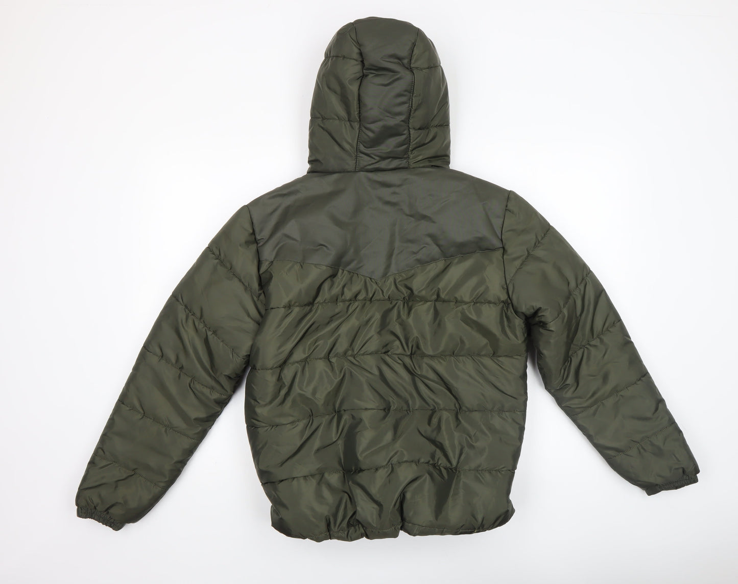 Rising Womens Green XL Puffer Jacket Hooded Full Zip Winter Coat