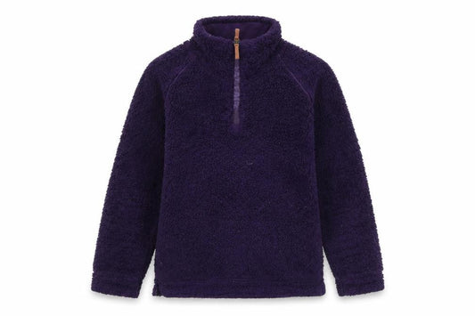 FatFace Women's Purple Fleece 1/2 Zip Pullover Sweatshirt Size 10