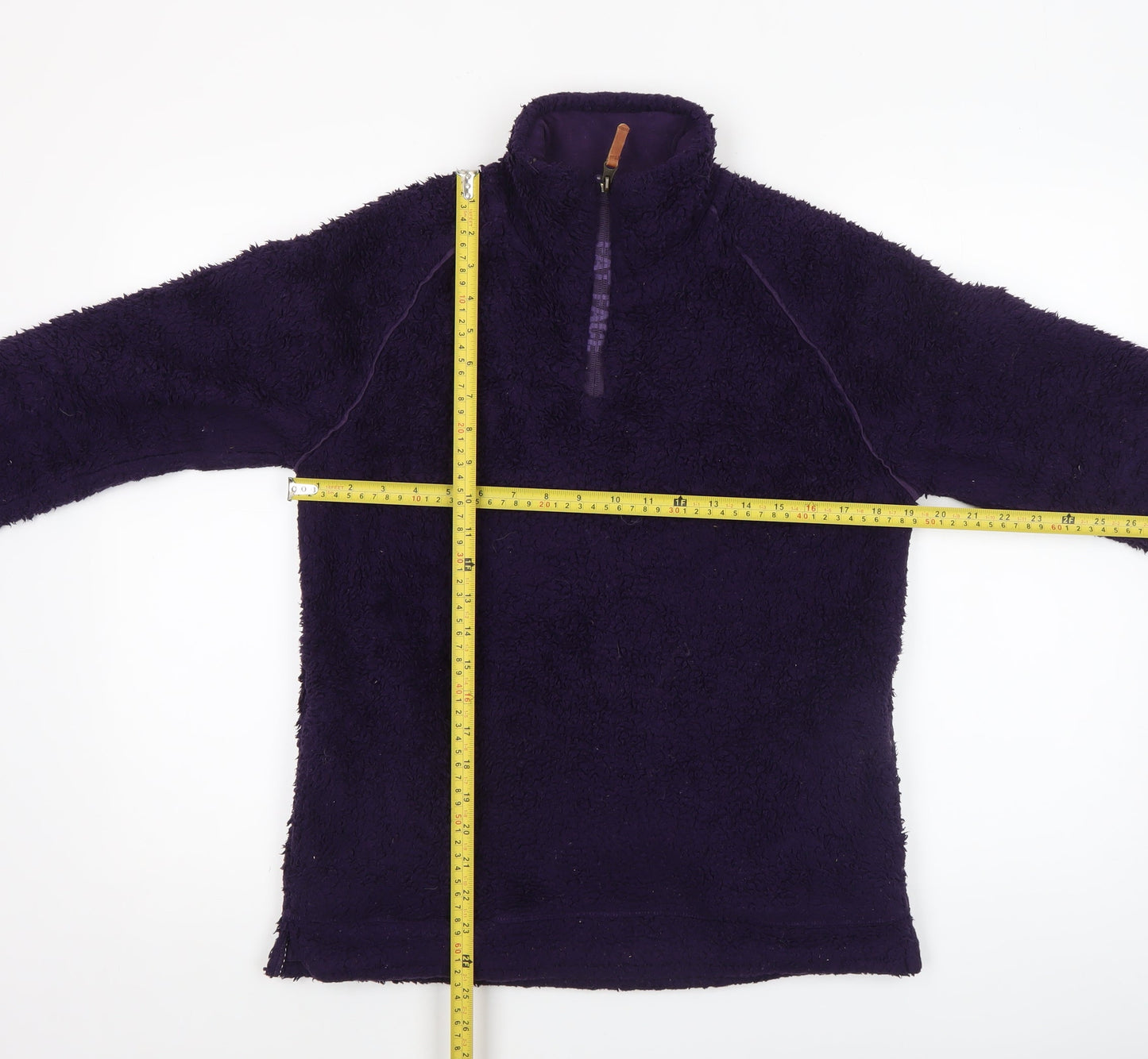 Fat Face Women's Purple Fleece 1/2 Zip Pullover Sweatshirt Size 10