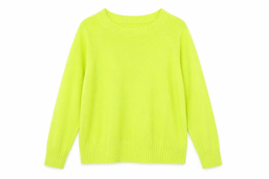 Tu Women’s Yellow Crew Neck Cotton Blend Jumper Size 16