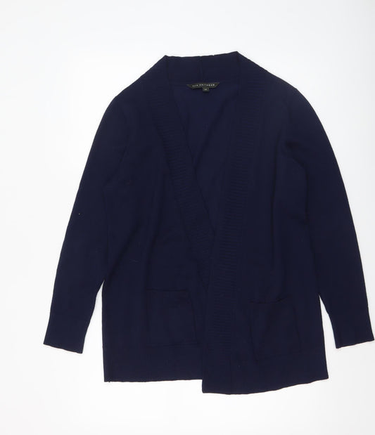 Bonmarché Women’s Blue Long Sleeve Open Knit Cardigan Size 14