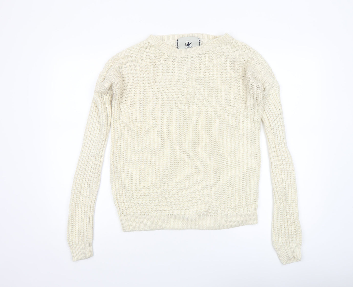 SoulCal & Co Womens Ivory Chunky Knit Jumper Size 8