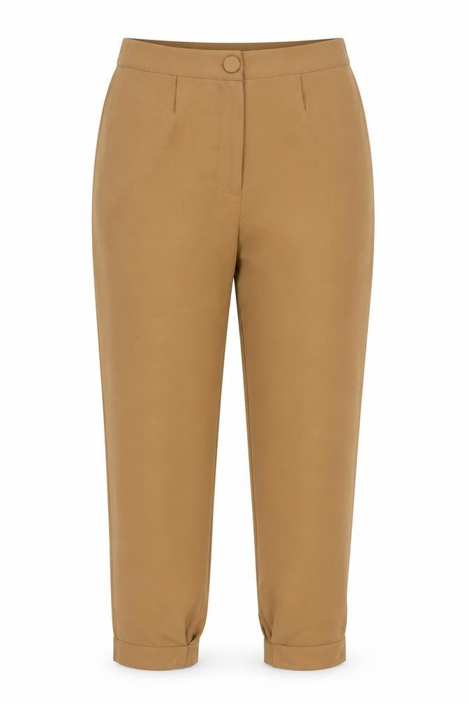 I Saw It First Women Brown Size 10 Slim Fit Tapered Trousers