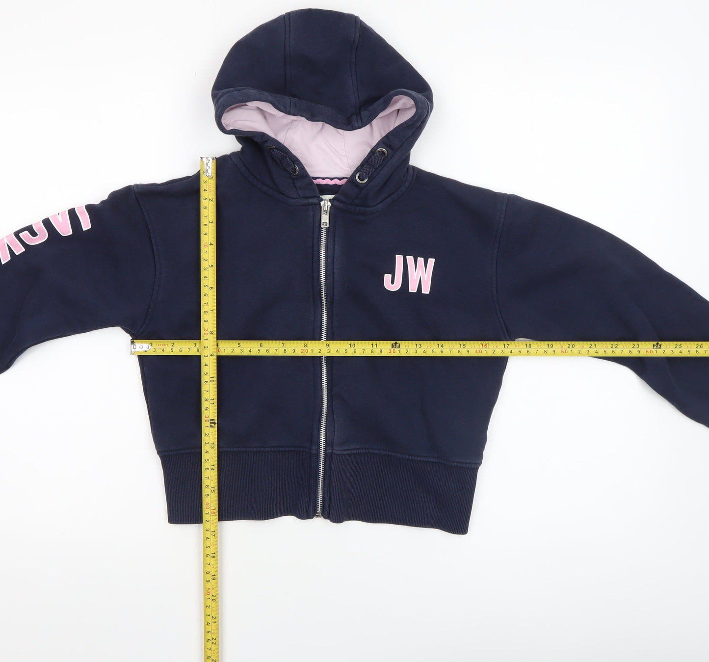 Jack Wills Girls Blue Full Zip Hoodie 10-11 Years Logo Hooded Sweatshirt