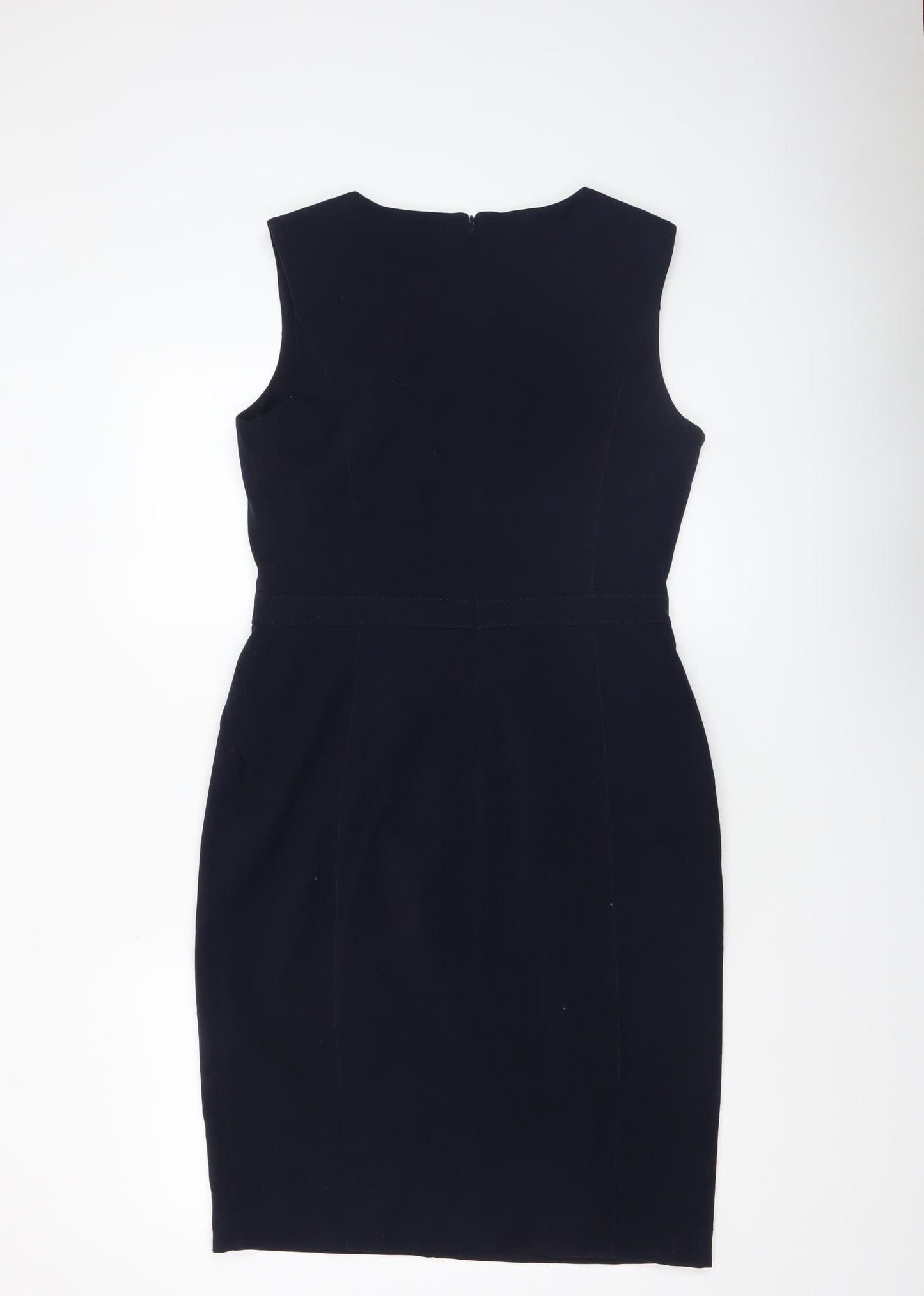 Debenhams Women’s Blue Sleeveless Sheath Work Dress Size 12