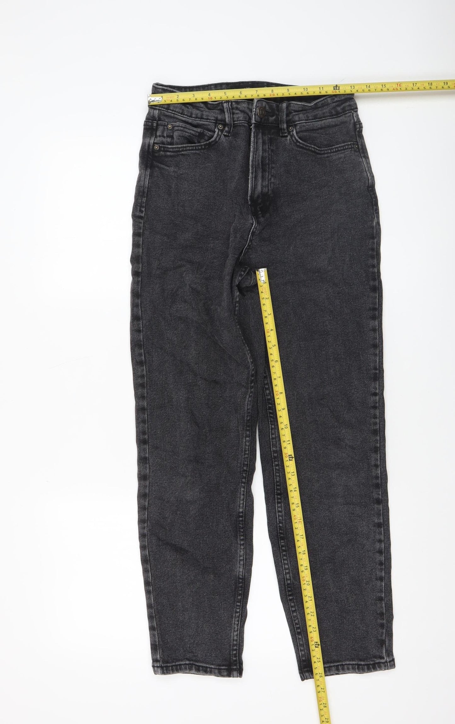 Stradivarius Women’s Black High Rise Mom Jeans Size 10 UK