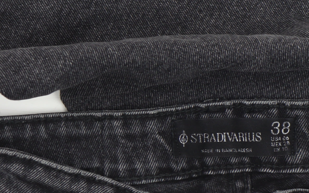 Stradivarius Women’s Black High Rise Mom Jeans Size 10 UK