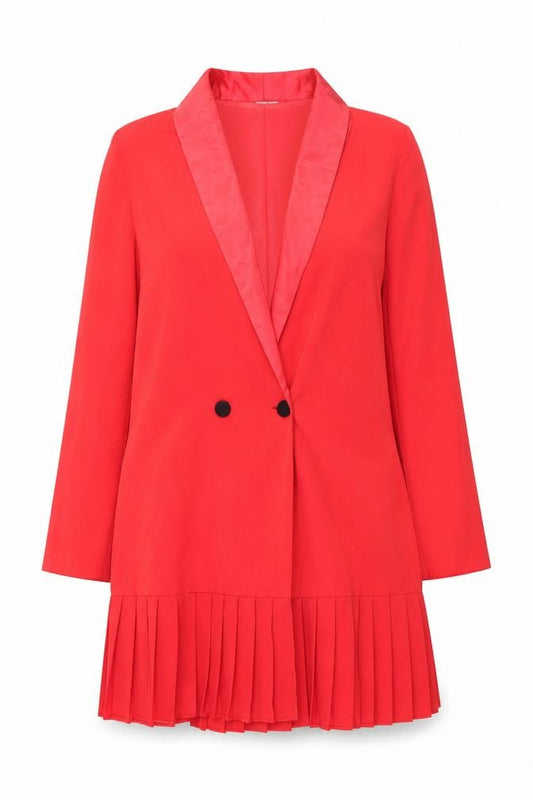 ASOS Womens Red Shawl Lapel Skirt Suit UK 10 Double Breasted