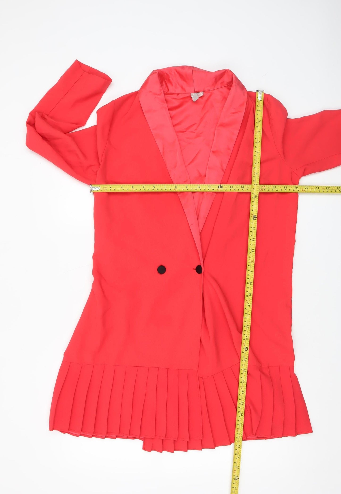ASOS Womens Red Shawl Lapel Skirt Suit UK 10 Double Breasted