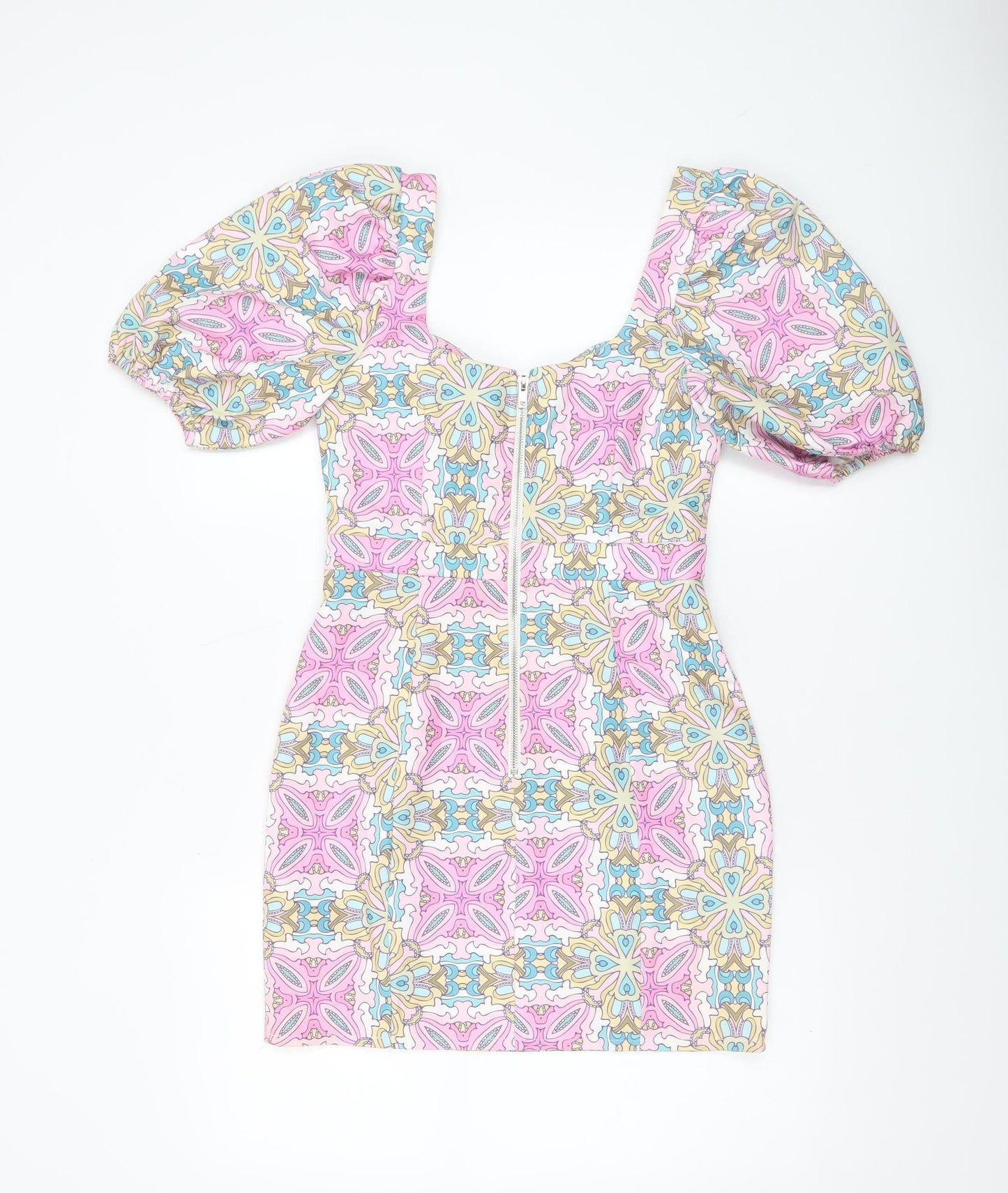 Missguided Petite Women’s Multicoloured Size 6 Bodycon Short Dress