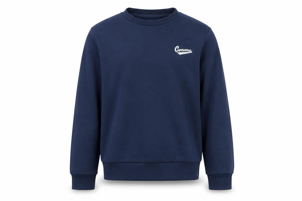 Converse Boys Blue Crew Neck Pullover Fleece Sweatshirt Size M