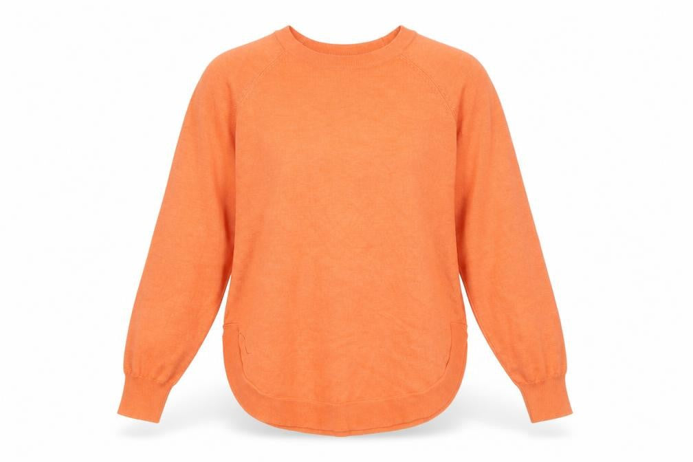 Gallery Women’s Orange Crew Neck Pullover Jumper Size S