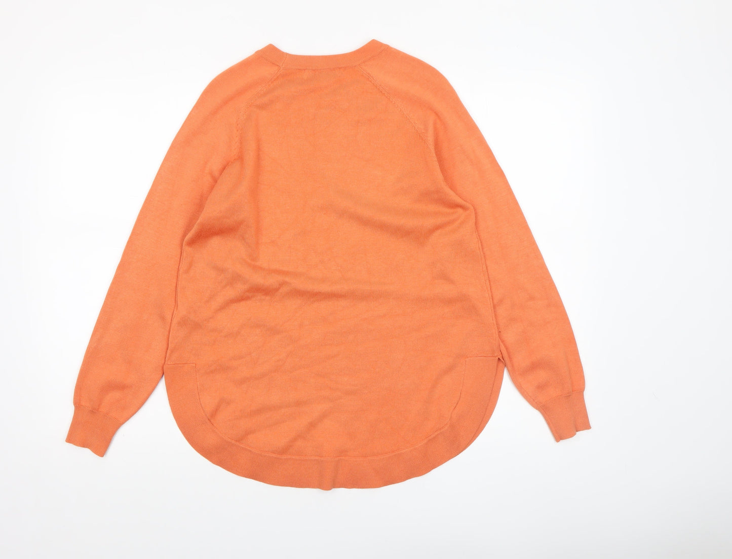 Gallery Women’s Orange Crew Neck Pullover Jumper Size S