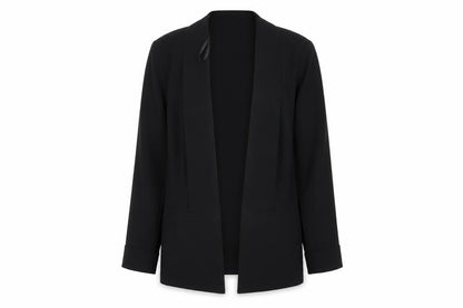 Front view of Atmosphere Women's Black, size 6, Shawl Collar Blazer Jacket