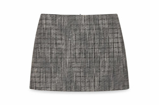 Papaya Womens Black Check Tweed Pencil Skirt Size 14